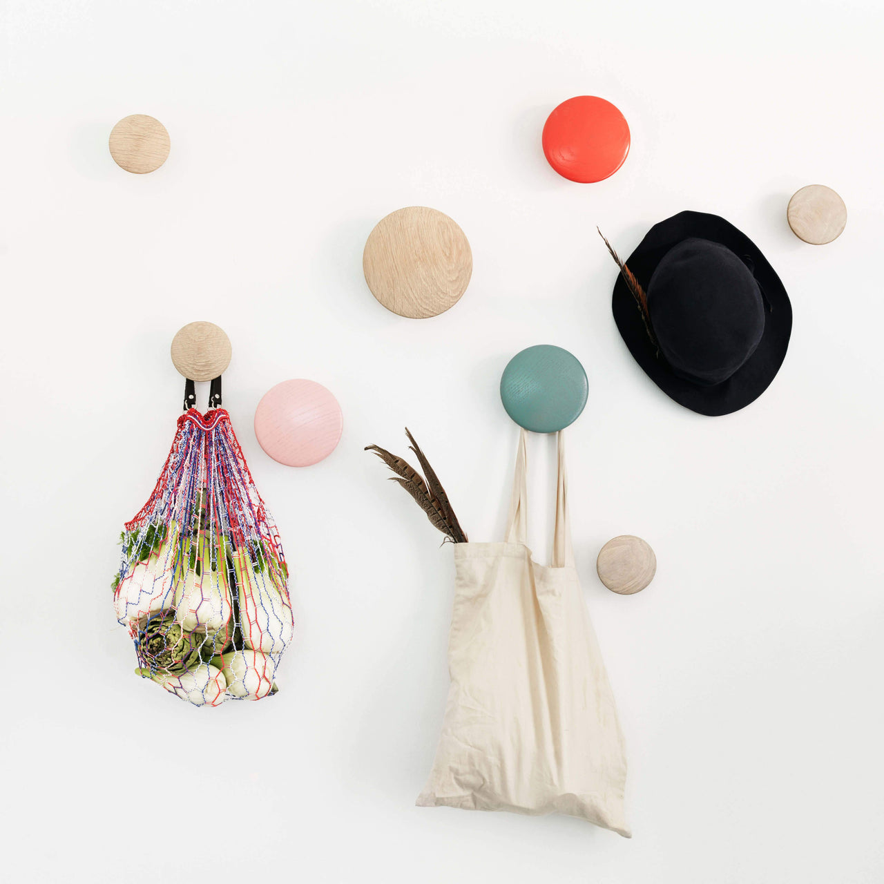 Dots Wall Hooks: Set of 5