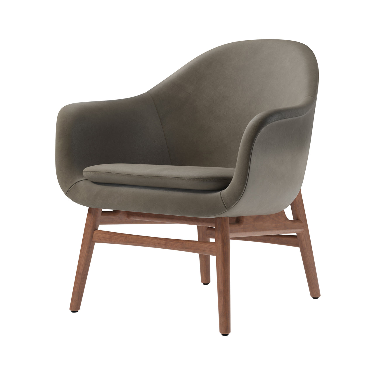 Harbour Lounge Chair: Walnut + Dakar 0311