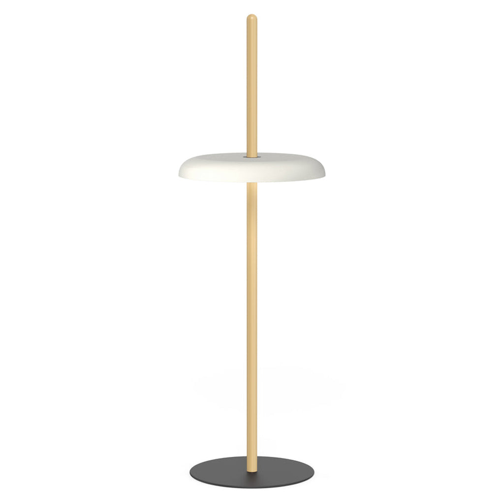 Nivél Portable Floor Lamp: White Oak + White