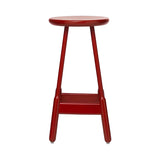 Albert Bar + Counter Stool: Bar + Red Lacquered Beech