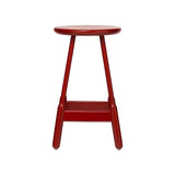 Albert Bar + Counter Stool: Counter + Red Lacquered Beech