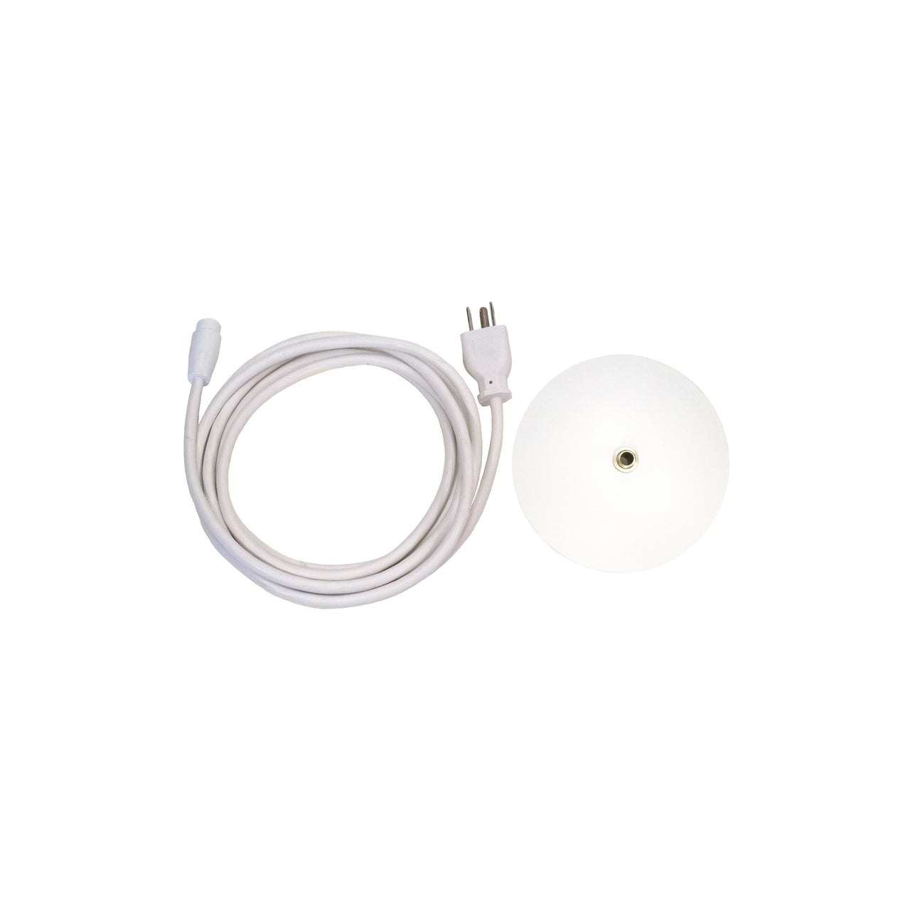 Swell String Indoor/Outdoor Pendant Light: Power Feed Cord + Canopy + White