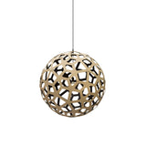 Coral Pendant Light: Large + Bamboo + Black + Black