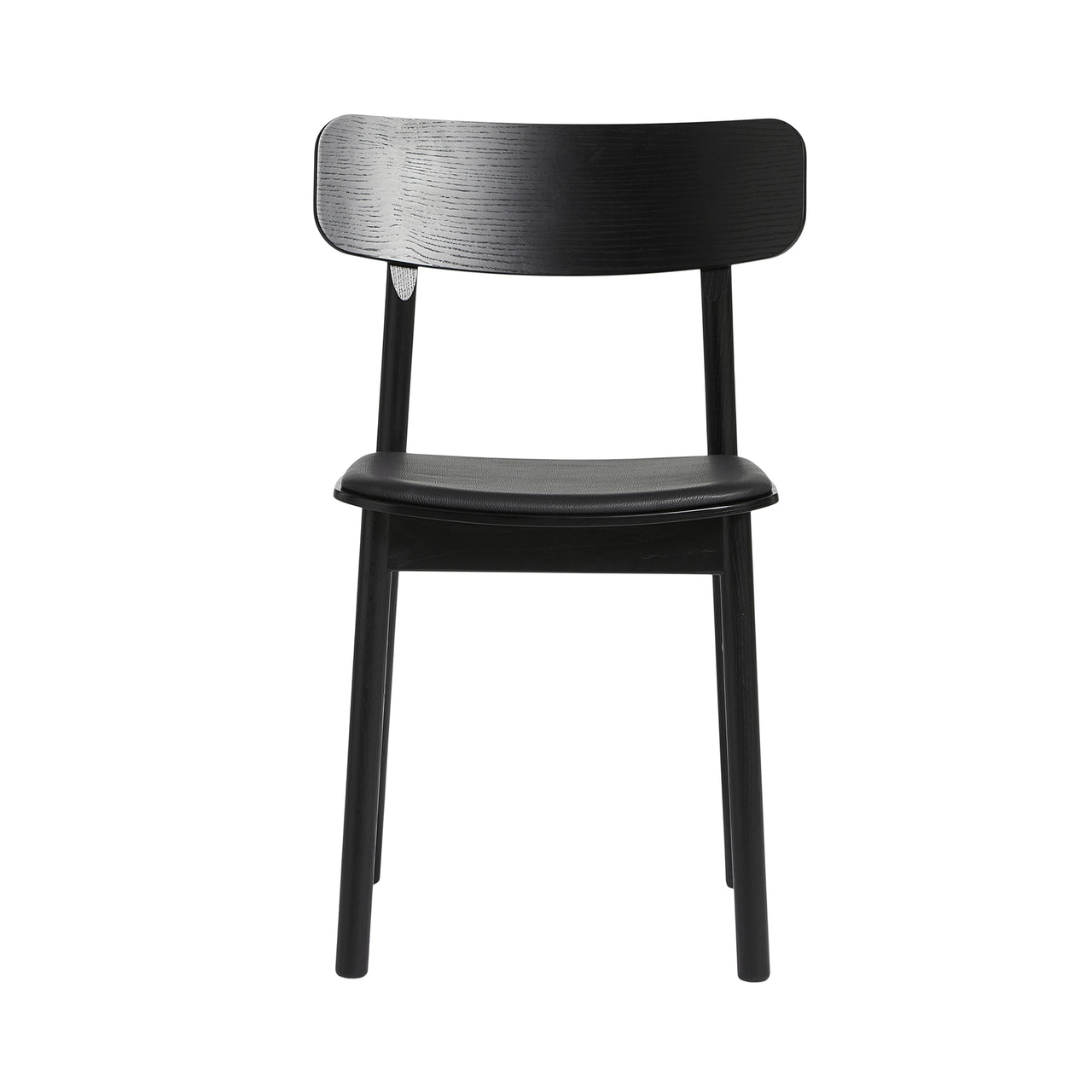 Soma Dining Chair: Black Painted Ash + With Black Seatpad