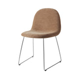3D Dining Chair Stacking Sledge Base: Front Upholstered + American Walnut