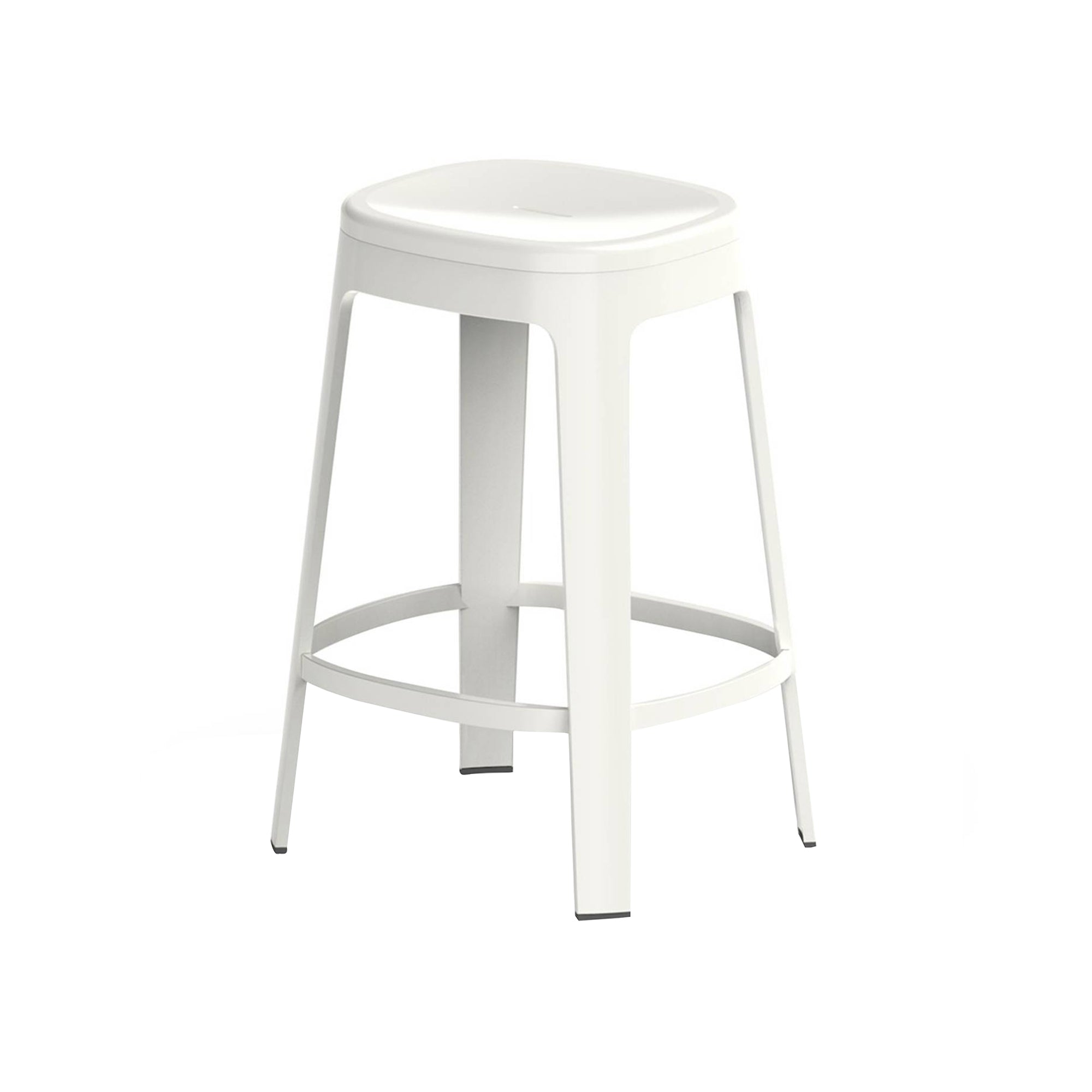 Ombra Bar + Counter Stool: Stacking + Counter + White