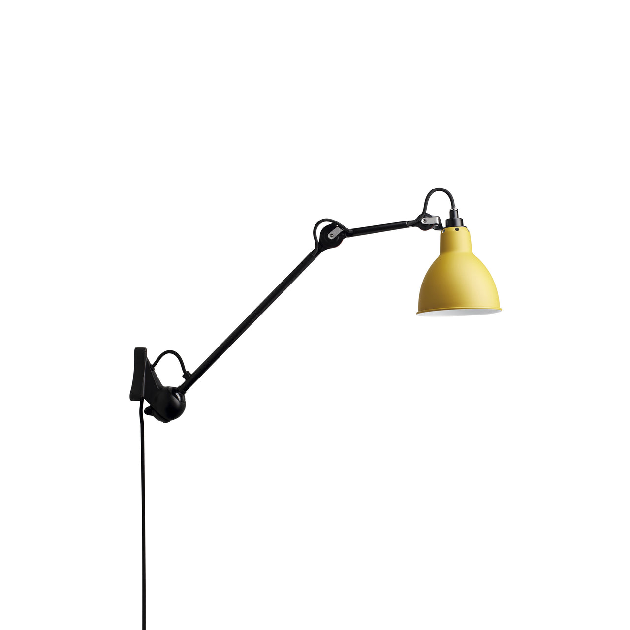 Lampe Gras N°222 Wall Lamp: Yellow + Round