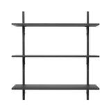 Sector Shelf: Triple + Wide + Black Ash + Black Brass