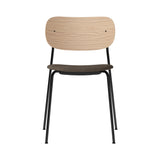 Co Chair: Seat Upholstered + Black + Natural Oak