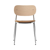 Co Chair: Seat Upholstered + Chrome + Natural Oak