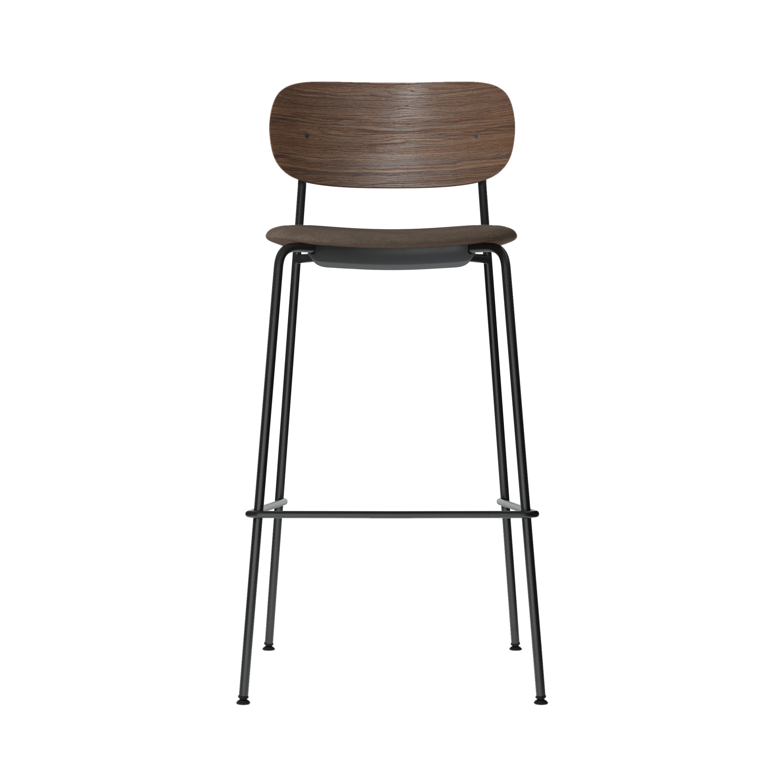 Co Bar + Counter Chair: Seat Upholstered + Bar + Dark Stained Oak