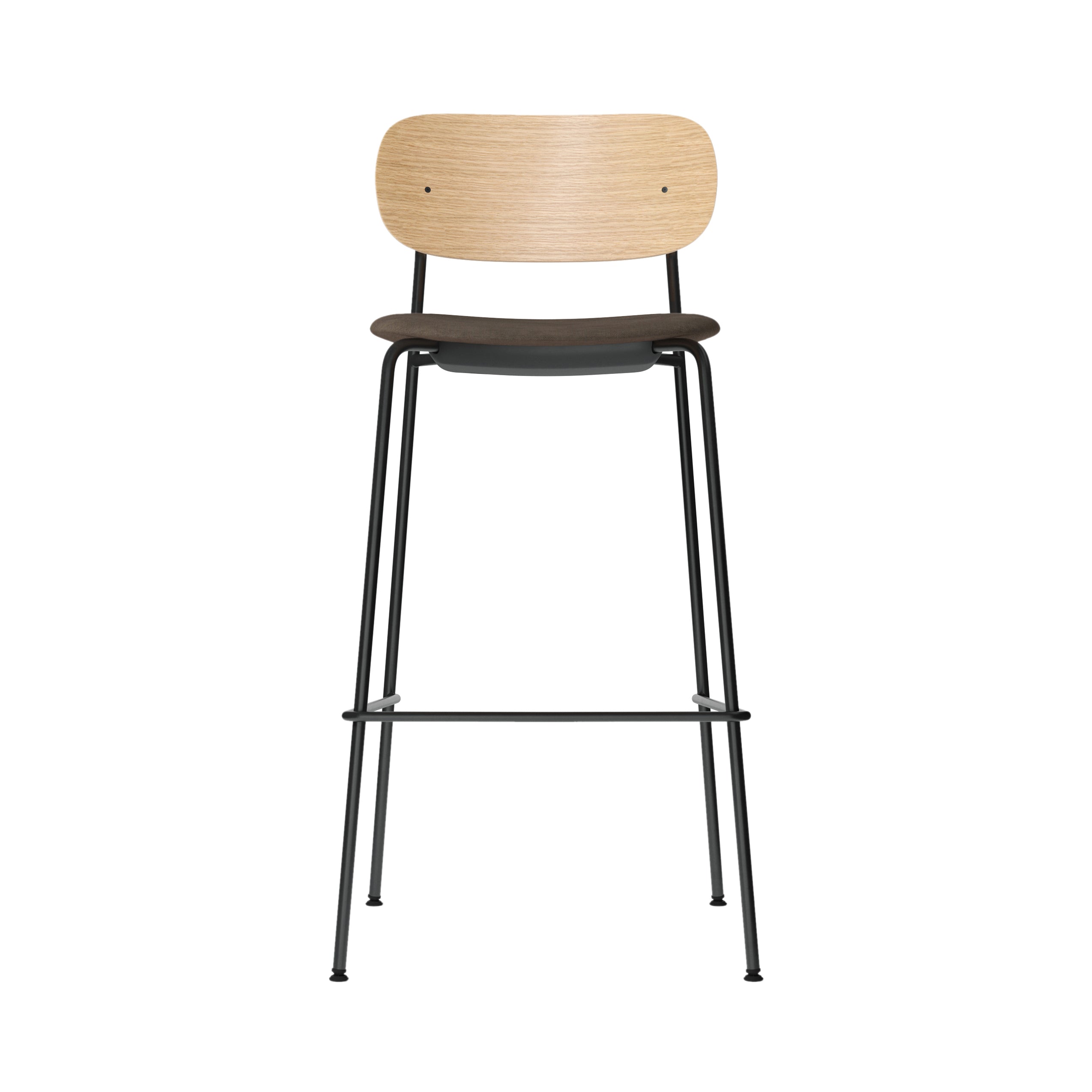 Co Bar + Counter Chair: Seat Upholstered + Bar + Natural Oak