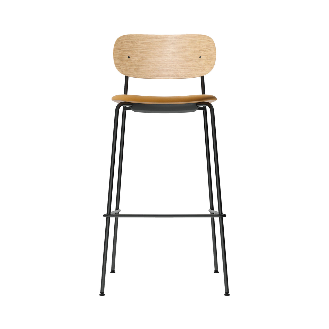 Co Bar + Counter Chair: Seat Upholstered + Bar + Natural Oak