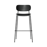 Co Bar + Counter Chair: Seat Upholstered + Bar + Black Oak