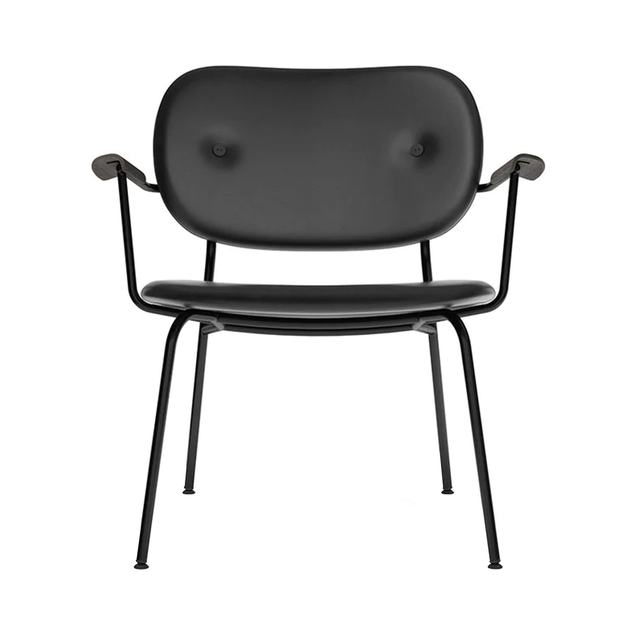 Co Lounge Chair: Fully Upholstered + Black Oak