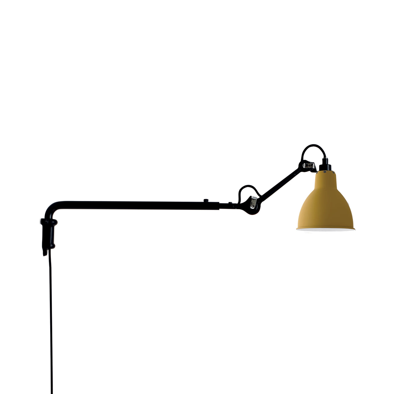 Lampe Gras N°203 Wall Lamp: Yellow + Round