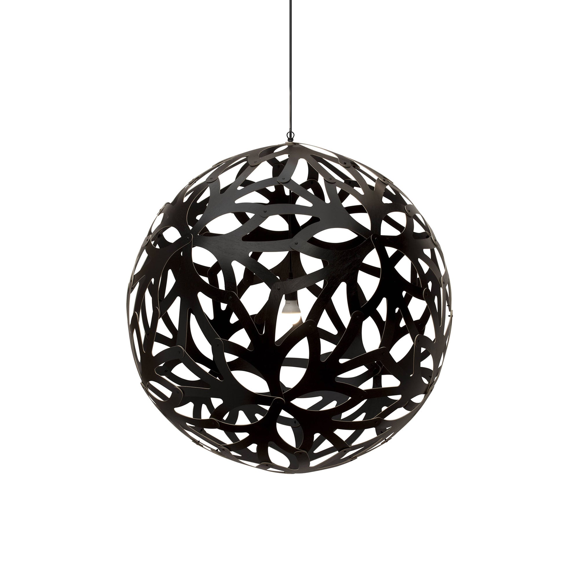 Floral Pendant Light: Extra Large + Black + Black