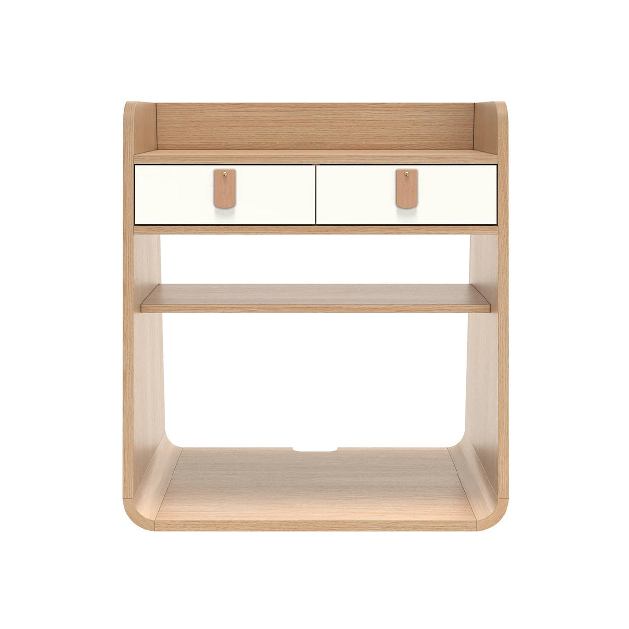 Suzon Wall Storage: Natural Oak + White