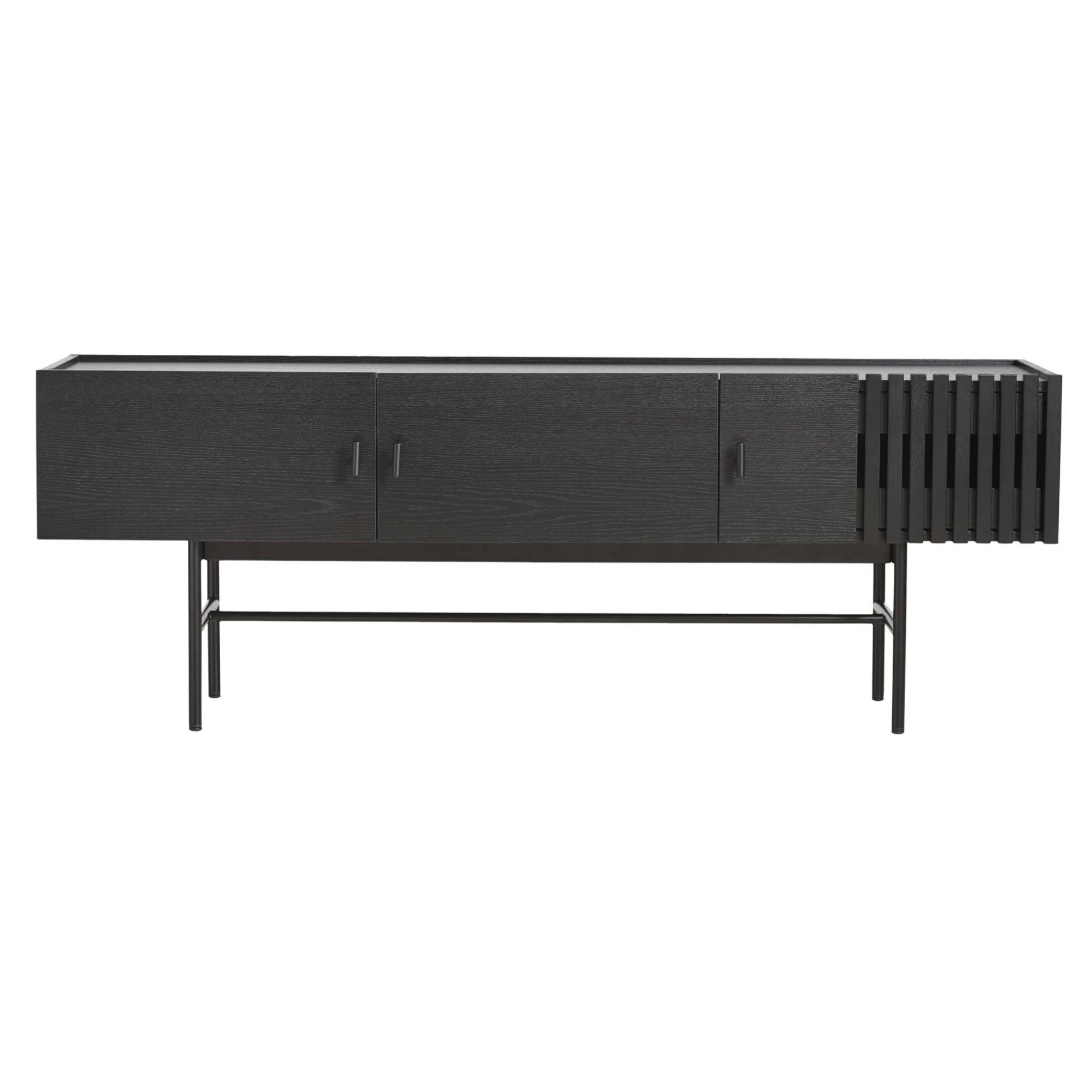 Array Low Sideboard: Black Painted Oak