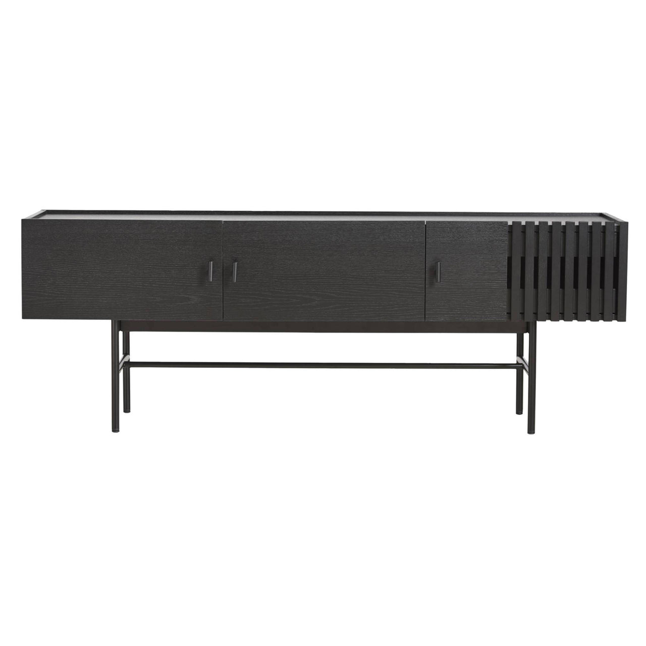 Array Low Sideboard: Black Painted Oak