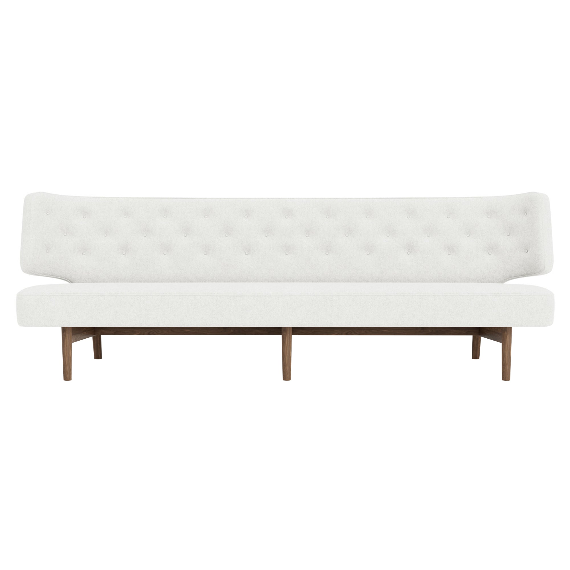 Radiohus 3 Seater Sofa: Without Button + Walnut + Hallingdal 65 0110