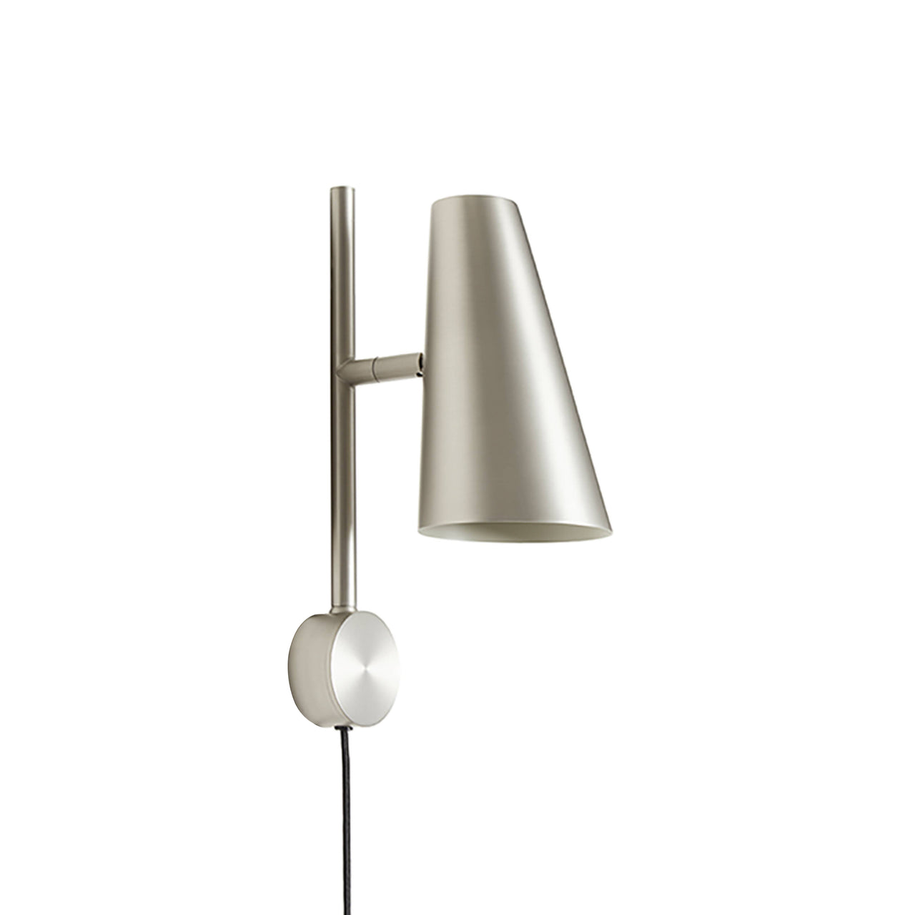 Cono Wall Lamp: Satin Plated