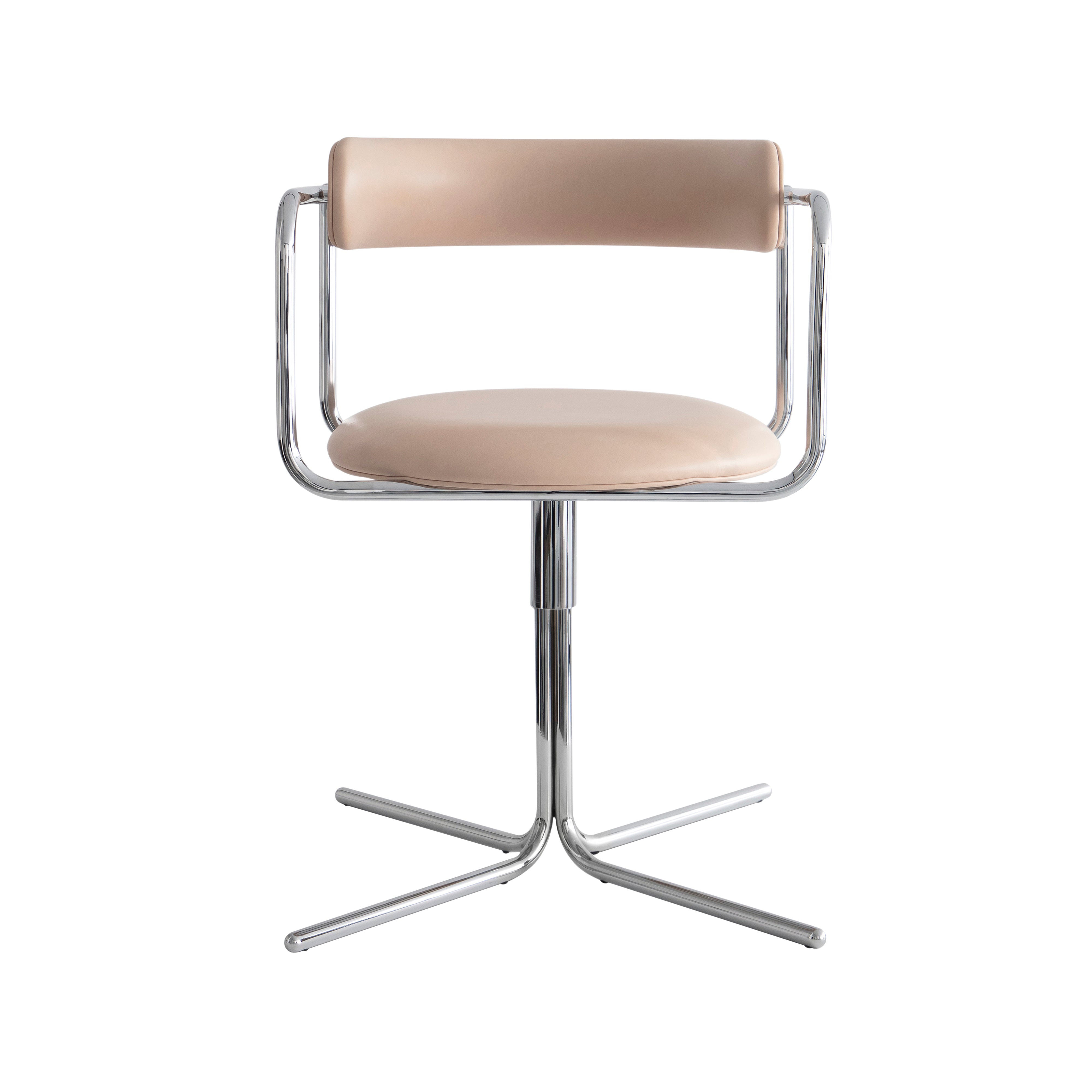 FF Swivel Chair: Round + Chrome