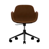 Form Armchair: Swivel 5W Gaslift Upholstered + Black Aluminum
