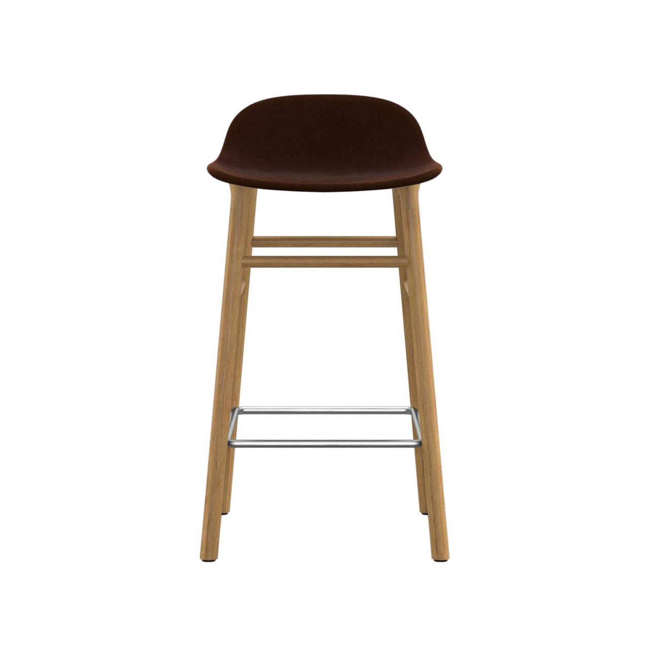 Form Bar + Counter Stool: Oak Upholstered + Counter