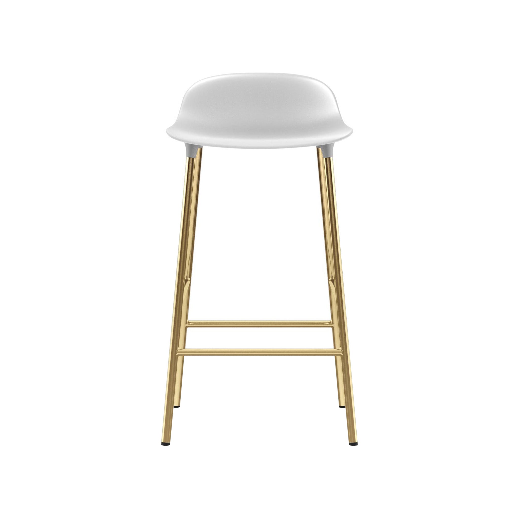 Form Bar + Counter Stool: Brass + Counter + White