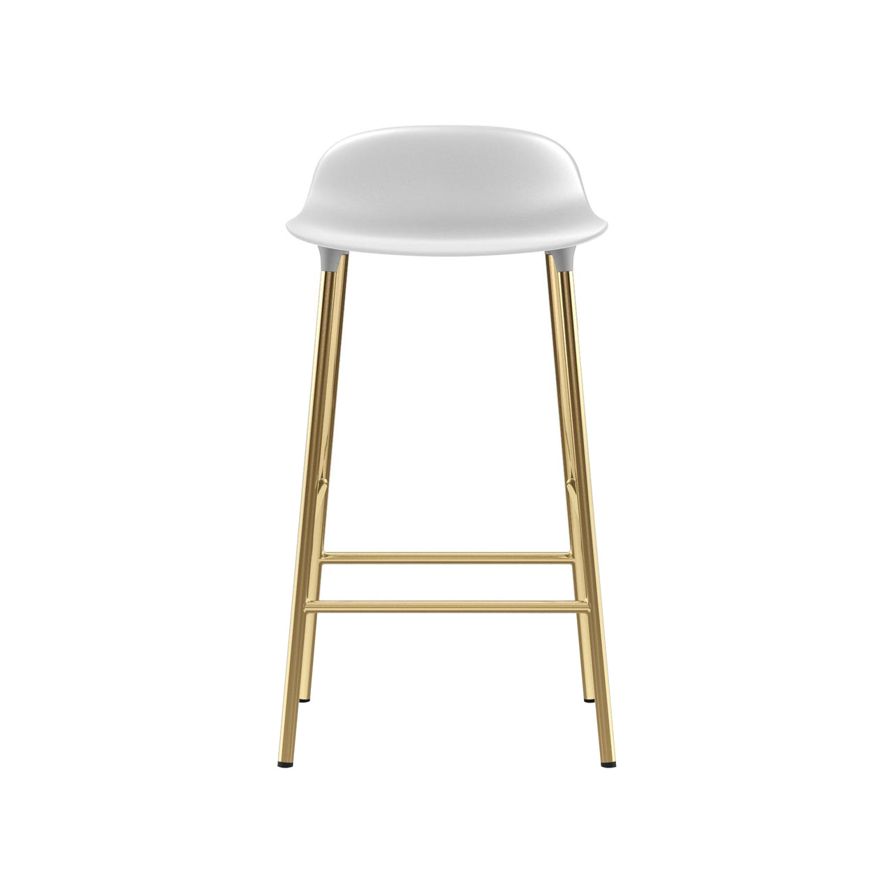 Form Bar + Counter Stool: Brass + Counter + White