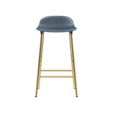 Form Bar + Counter Stool: Brass + Counter + Blue