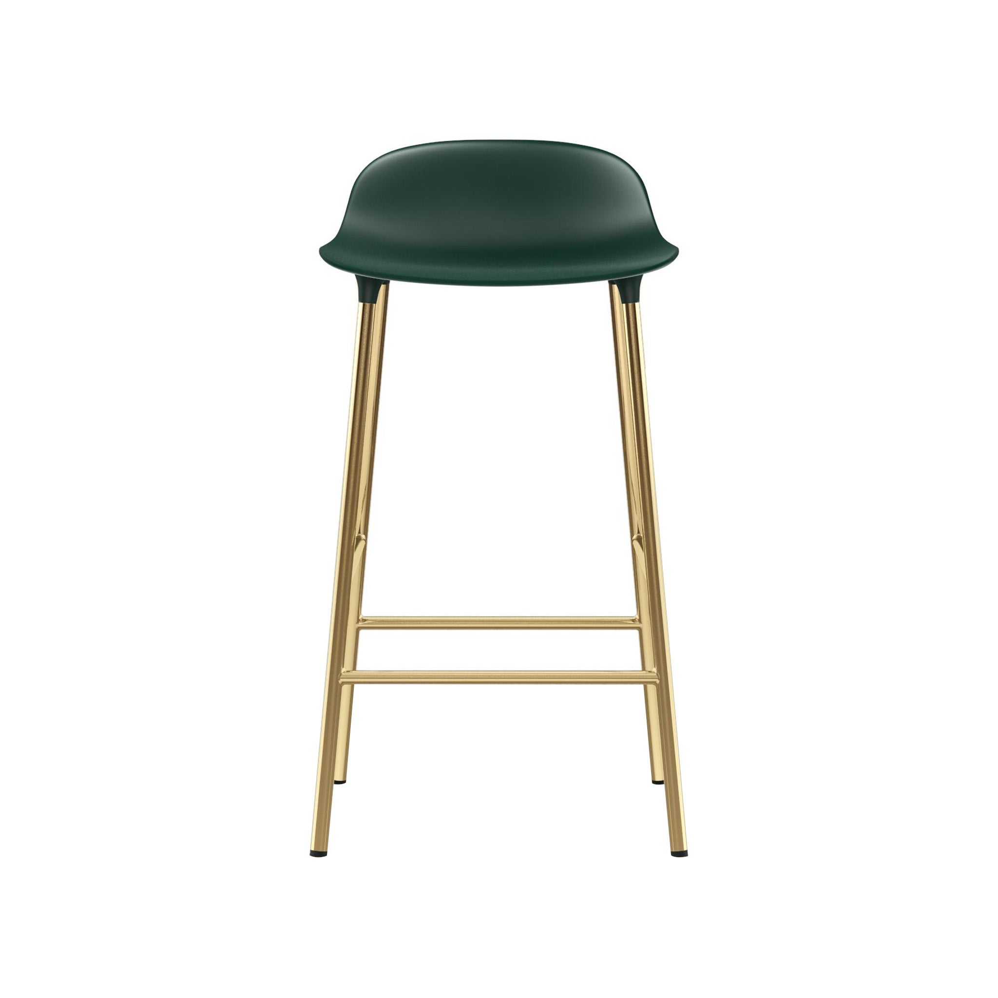 Form Bar + Counter Stool: Brass + Counter + Green