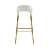 Form Bar + Counter Stool: Brass + Bar + White