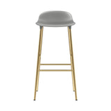 Form Bar + Counter Stool: Brass + Bar + Grey