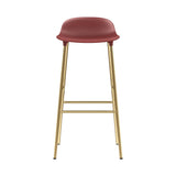 Form Bar + Counter Stool: Brass + Bar + Red