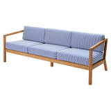 Virkelyst 3 Seater Sofa: Sea Blue Stripe