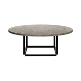 Florence Coffee Table: Gris du Marais Marble + Black