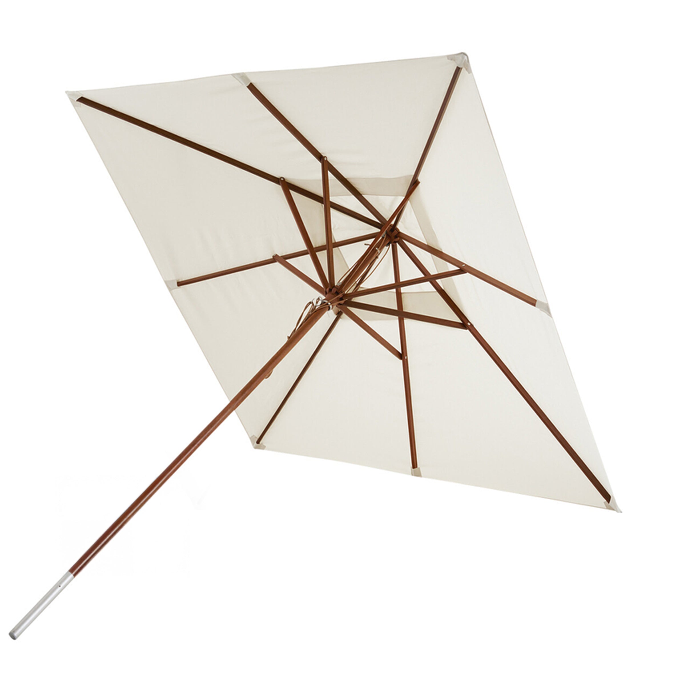 Messina Umbrella: Medium + Square + Off-White + Without Base