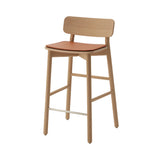 Hven Bar Stool: Stainless Steel Oak + With Cushion