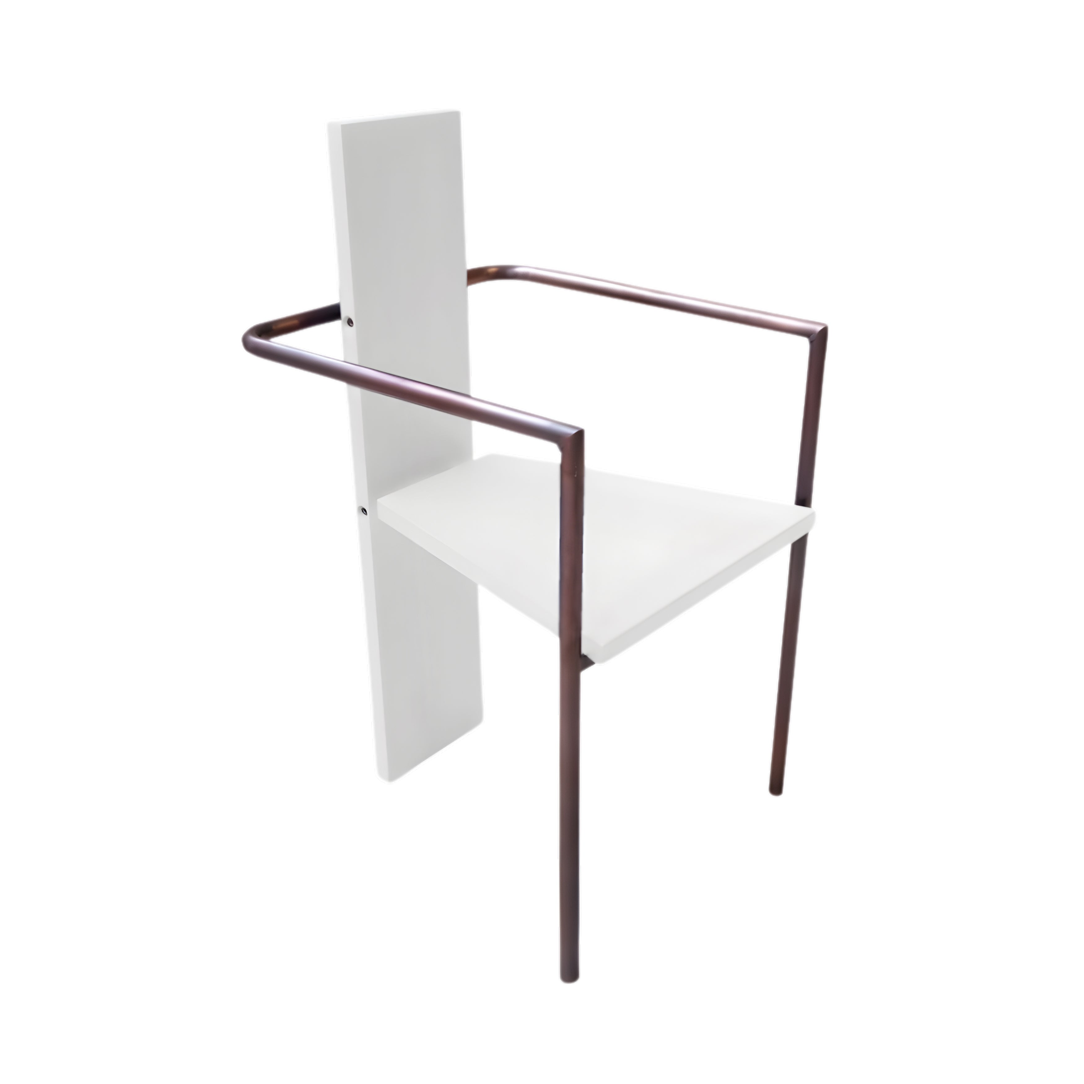 Concrete Armchair: White + Coppered