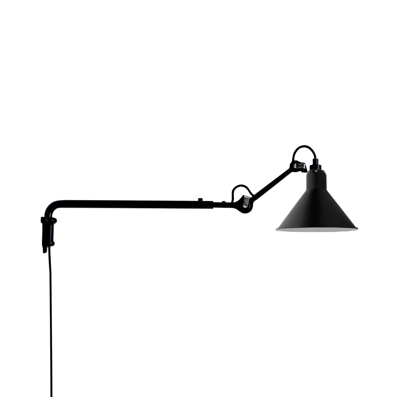Lampe Gras N°203 Wall Lamp: Black + Conic
