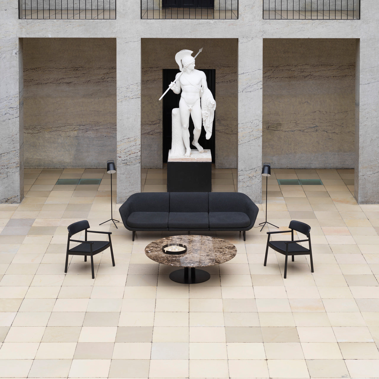 Sum Modular Sofa: Black Aluminum Base