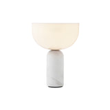 Kizu Portable Table Lamp: White Marble
