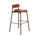 Fromme Bar Stool: Brown Red