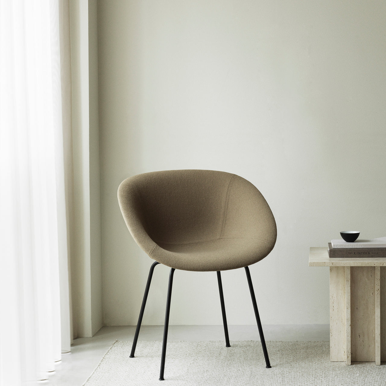 Mat Armchair: Steel Base + Fully Upholstered