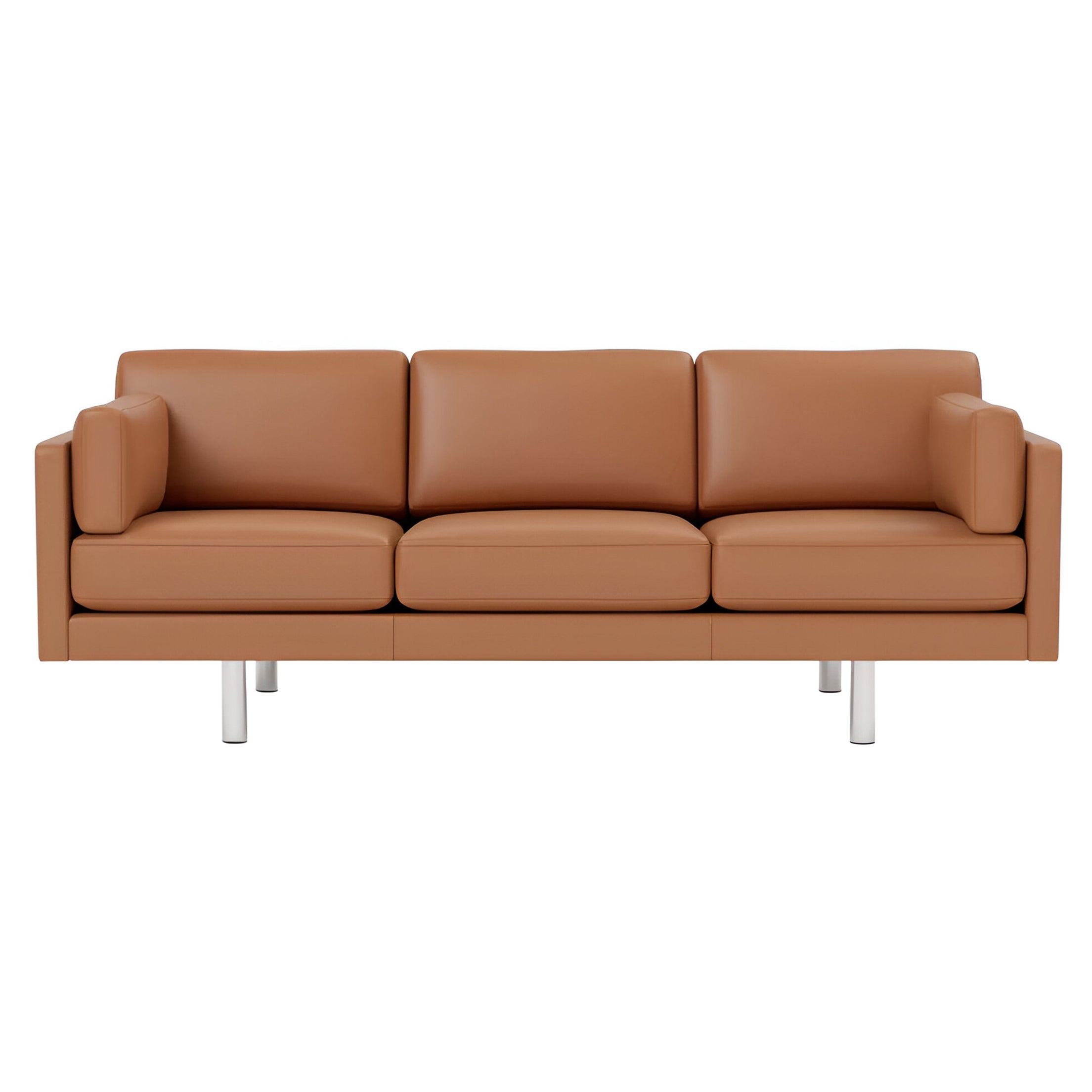 EJ220 3 Seater Sofa: Brushed Chrome