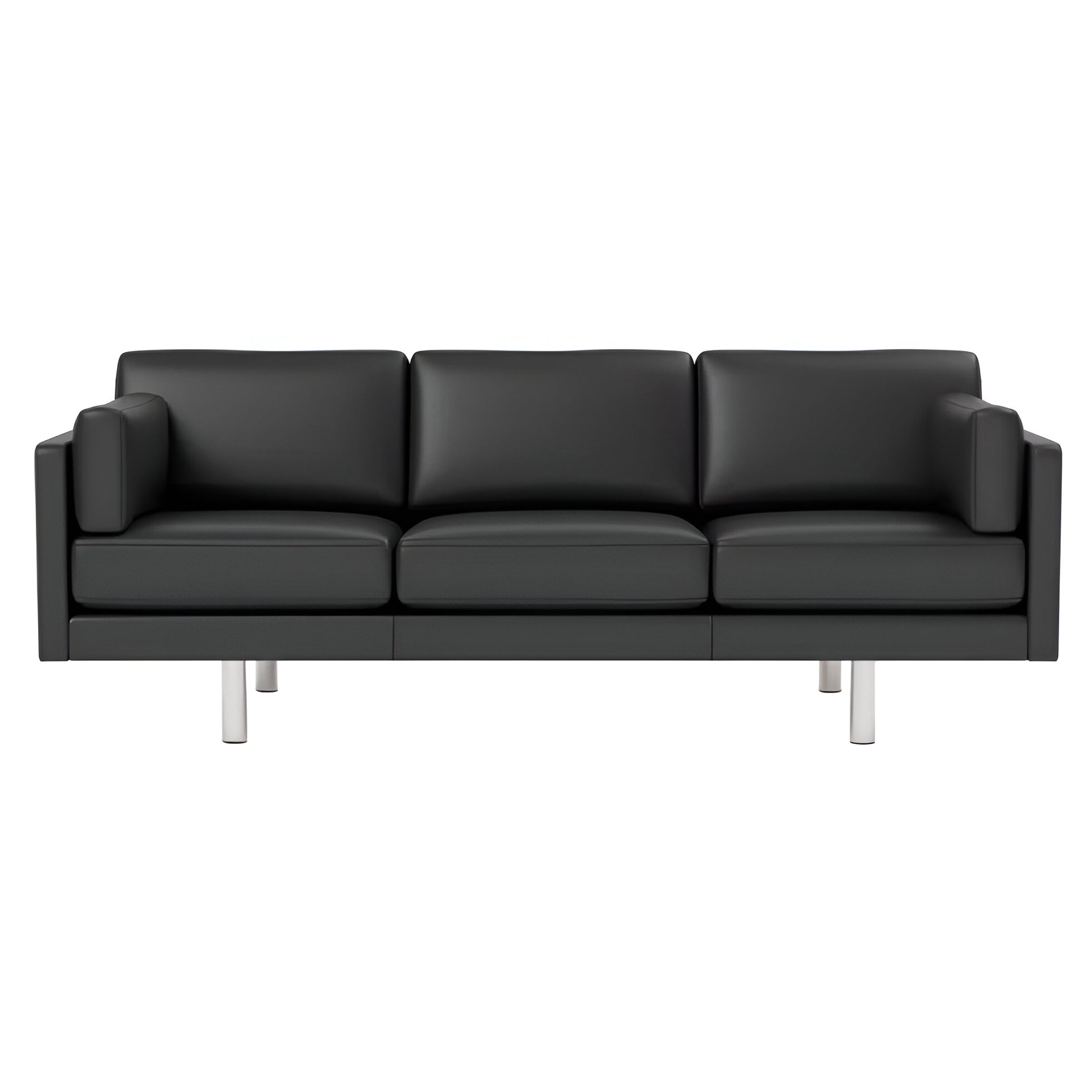 EJ220 3 Seater Sofa: Brushed Chrome
