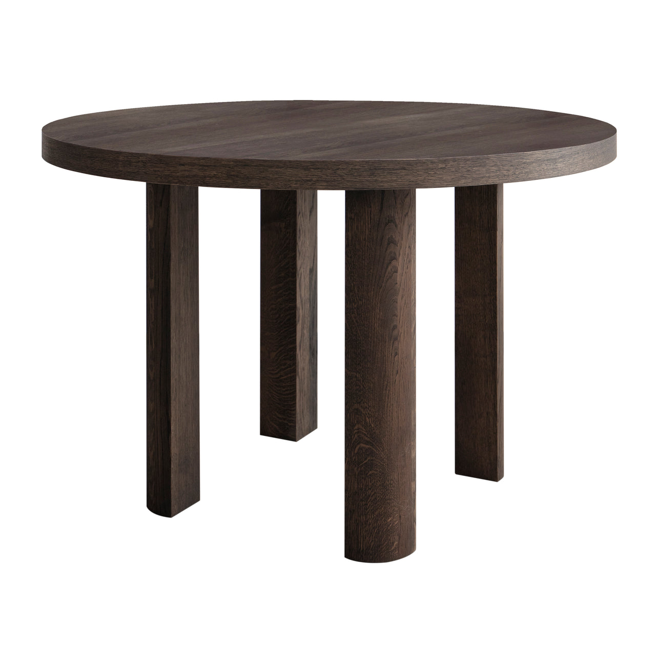 Quarter Dining Table: Smoked Oak