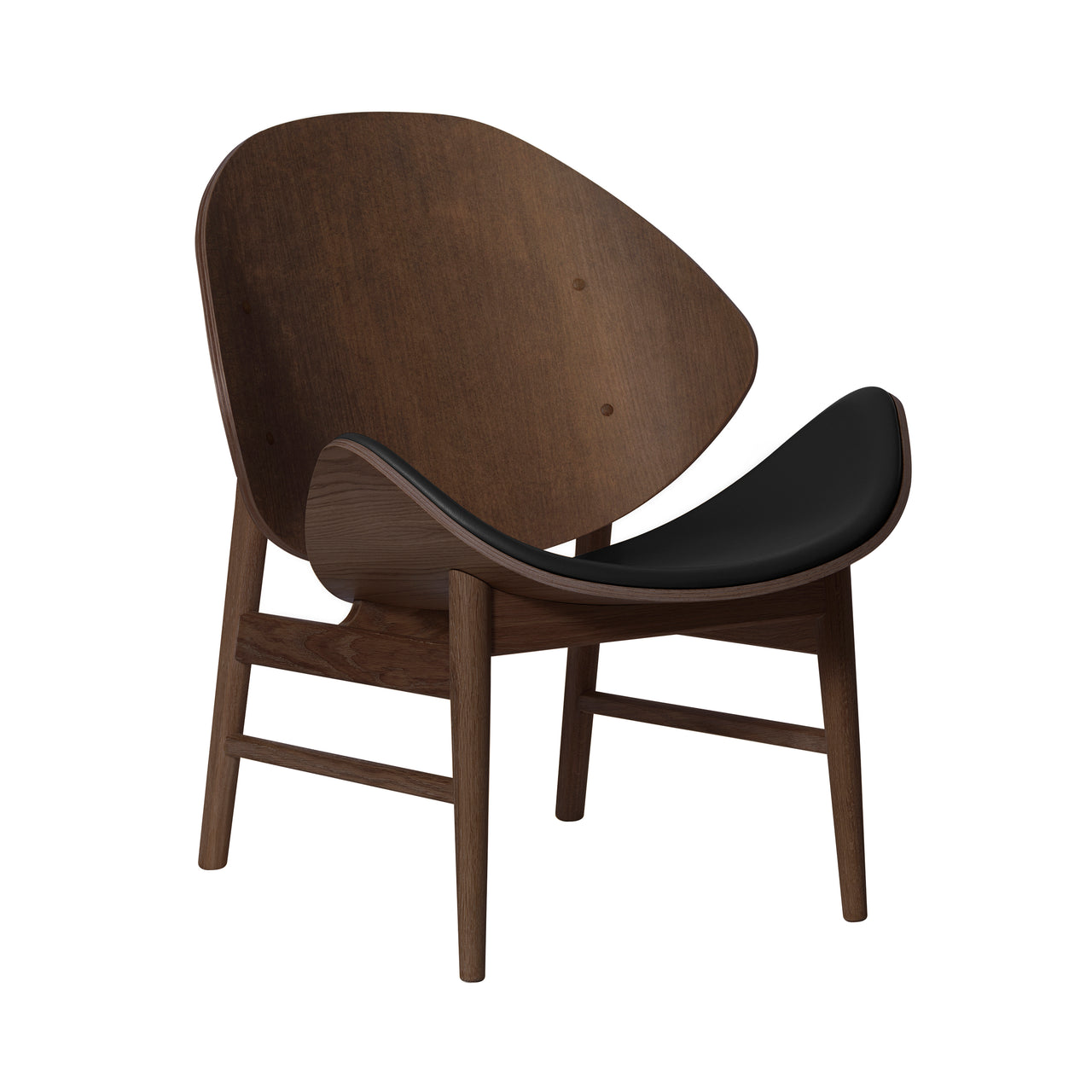 The Orange Lounge Chair: Seat Upholstered + Smoked Oak